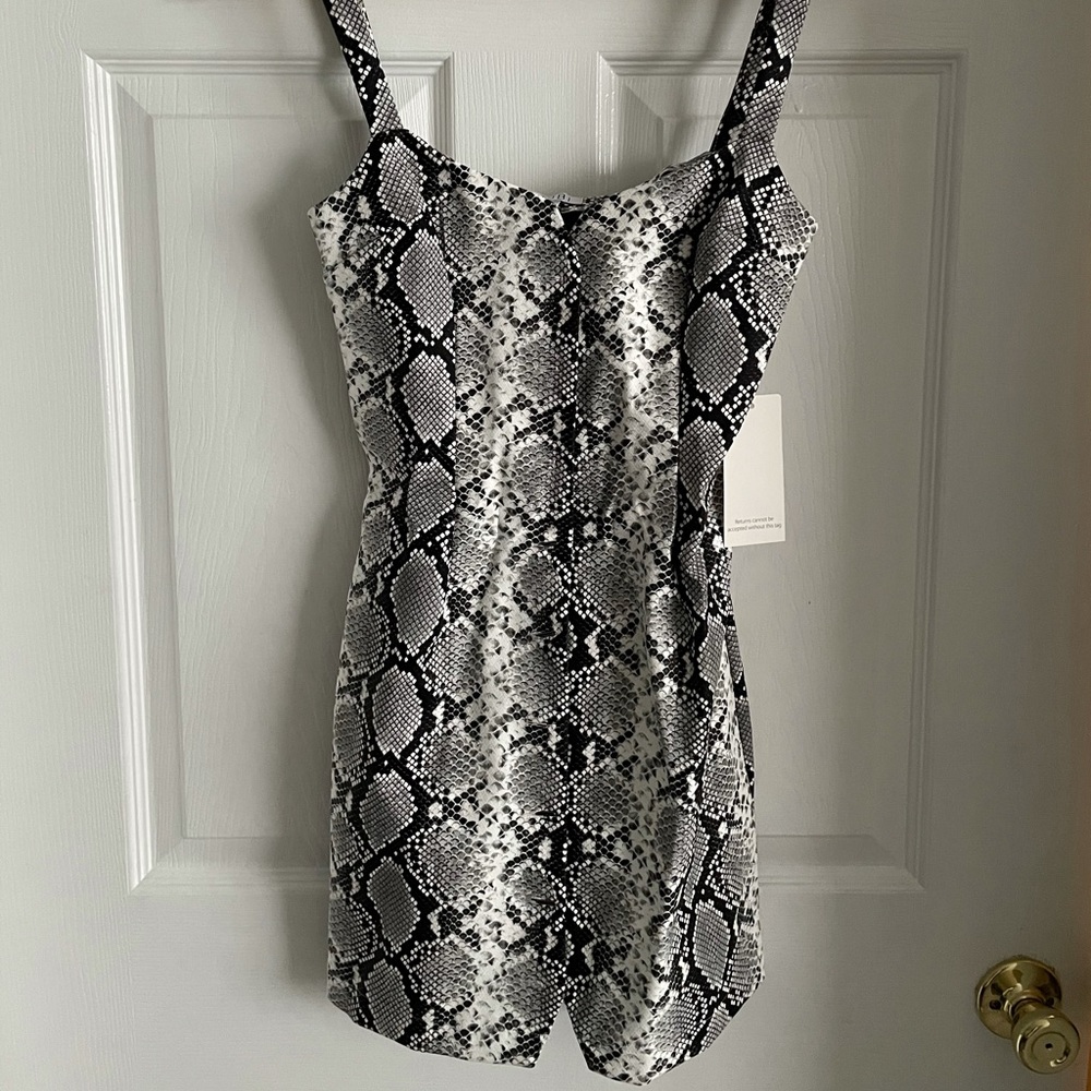 NWT Tobi Faux Leather Snake Skin Dress